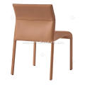 Italian minimalist saddle leather single chairs